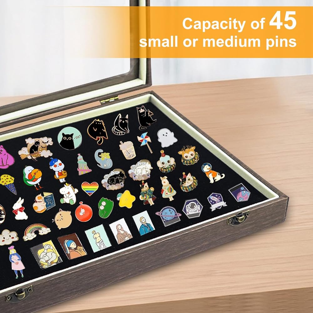 Amazon.co.jp: ピンバッジ ディスプレイ ケース、缶バッジ 収納ケース